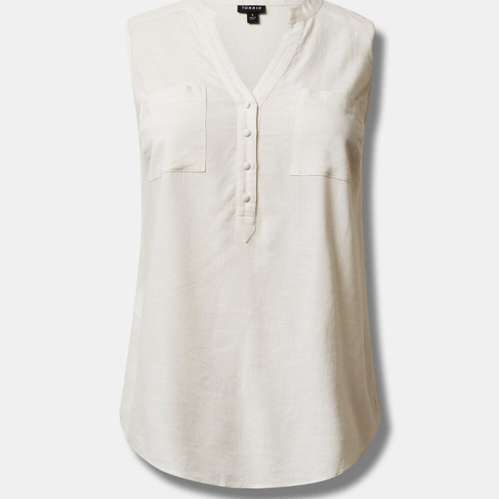 NWT Torrid Harper Linen Pullover Tank - Picture 5 of 5